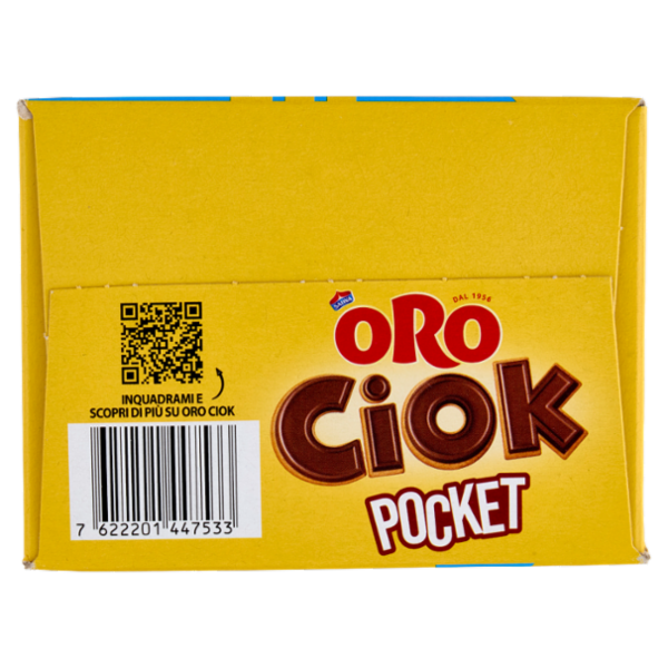 Oro Ciok Pocket Mini biscotti ripieni di crema al cacao magro - 4 x 40 g