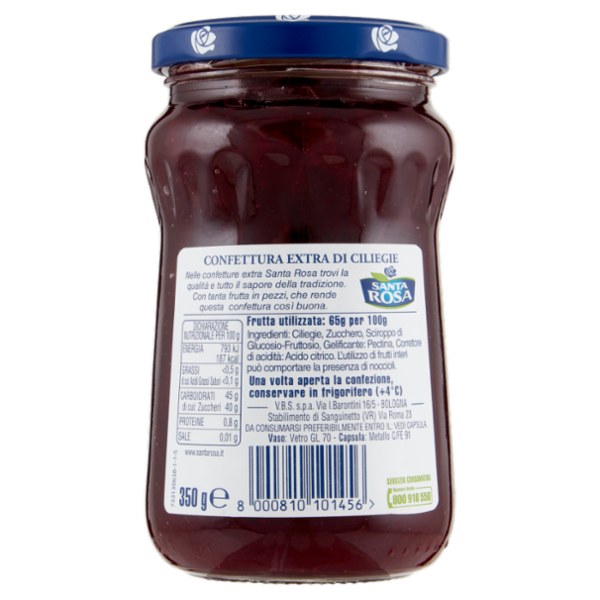 Santa Rosa Confettura Ciliegie 65% 350 g