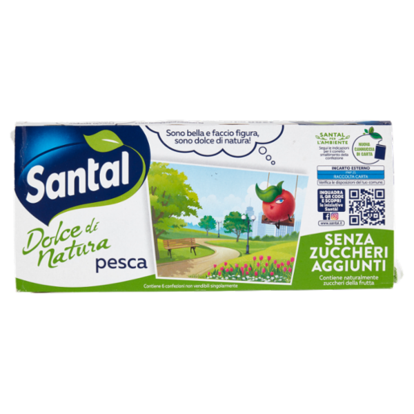Santàl Dolce di Natura pesca Senza Zuccheri Aggiunti 6 x 200 ml