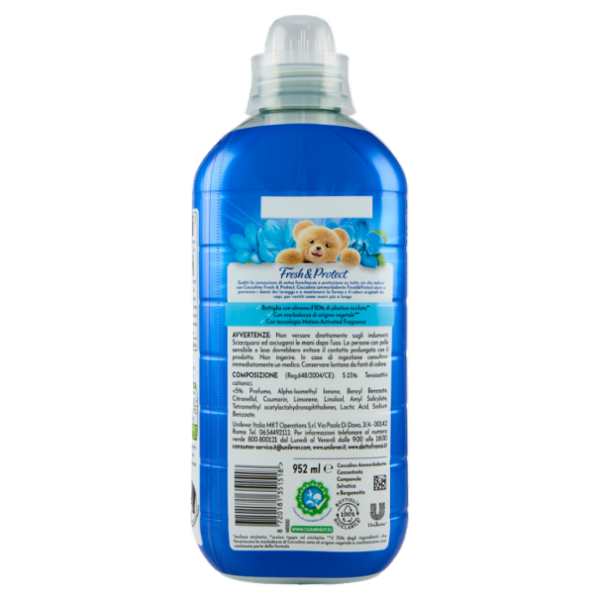 Coccolino Ammorbidente Concentrato Fresh&Protect Campanula Selvatica & Bergamotto 41 Lavaggi 952 ml