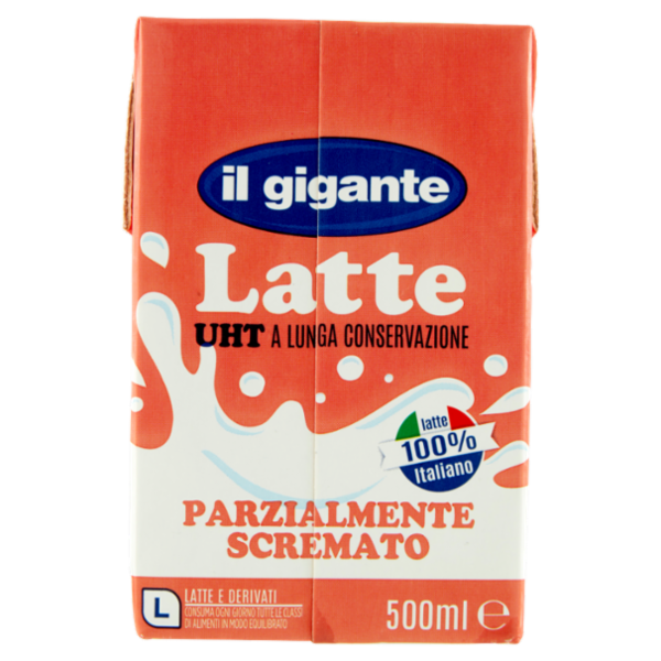 IL GIGANTE Latte UHT a Lunga Conservazione Parzialmente Scremato 500 ml