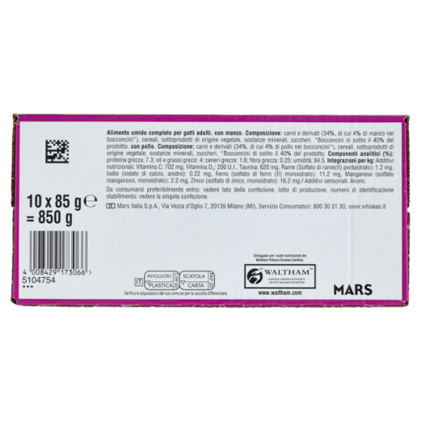 Whiskas Selezione Gustosa in salsa 10x85g