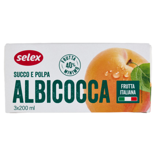 Selex Succo e Polpa di Albicocca 3x200 ml