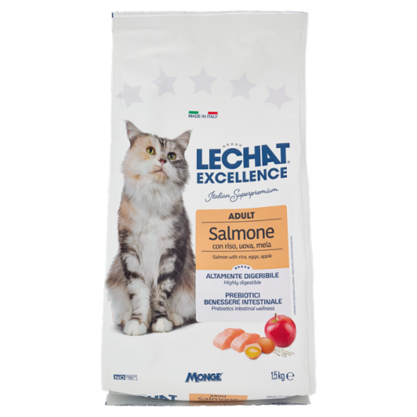 Le Chat Excellence Adult Salmone con riso, uova, mela 1,5 kg