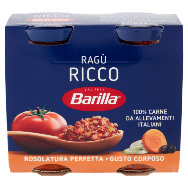 Barilla Sugo Ragù Bolognese Classico Condimento per Pasta 180gX2