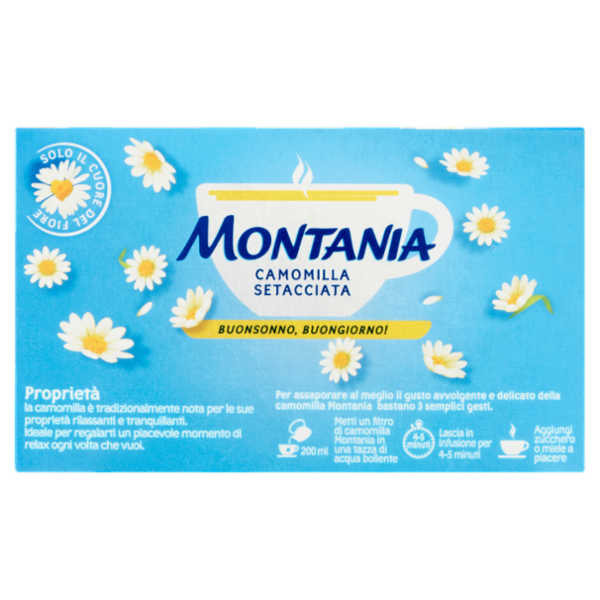 Montania Camomilla Setacciata 18 Filtri Infuso 31,5 g