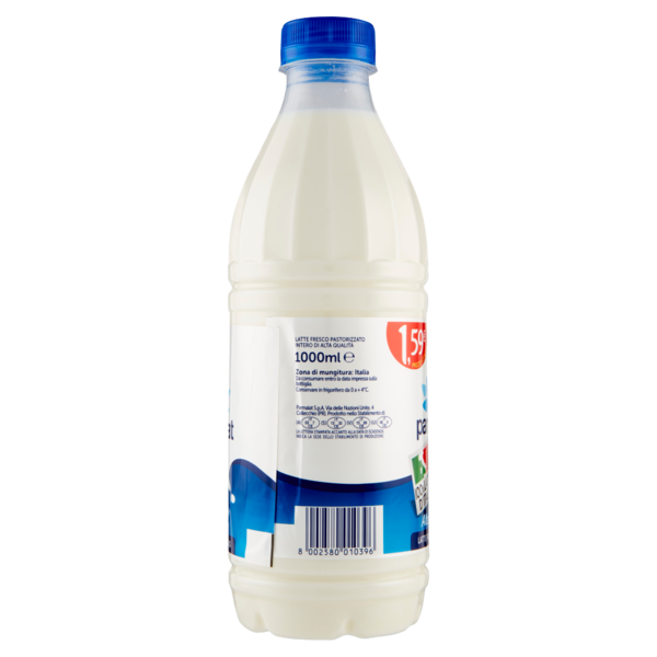 parmalat 100% Latte d'Italia Alta Qualità Latte Fresco Intero AQ 1000 ml
