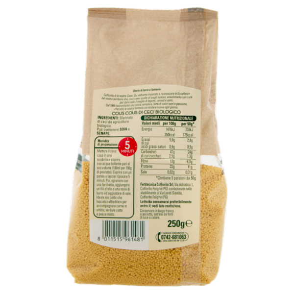 Colfiorito Bio Cous Cous di Ceci 250 g
