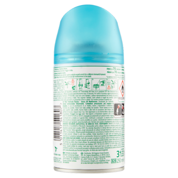 Air Wick Freshmatic Collection 3 - Brezza del Mediterraneo Spray Automatico Ambienti Ricarica 250 ml