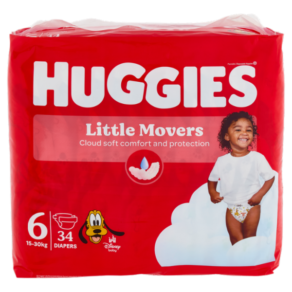 Huggies Little Movers Pannolini 6 15-30 Kg 34 pz