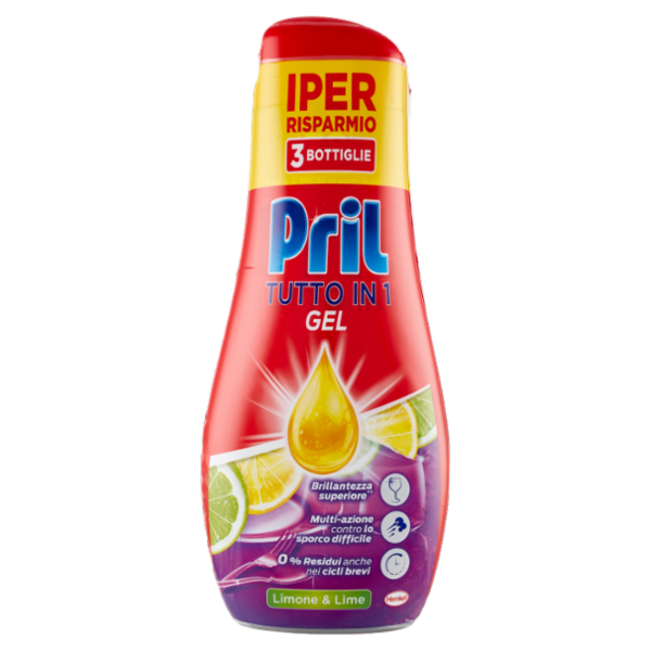 PRIL Tutto in 1 Gel Limone 3x684ml