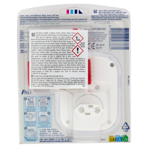 Ambi Pur Profumatore per Ambienti Diffusore Elettrico + Ricarica, Mela e Cannella 20 ml