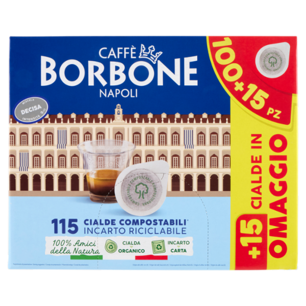 Caffè Borbone Miscela Decisa Cialde Compostabili* 115 x 7,2 g