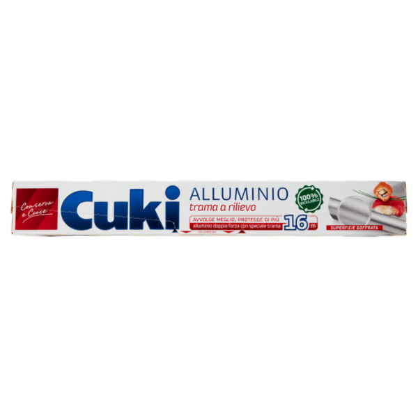 Cuki Conserva e Cuoce Alluminio Trama a rilievo Superficie Goffrata 16 m