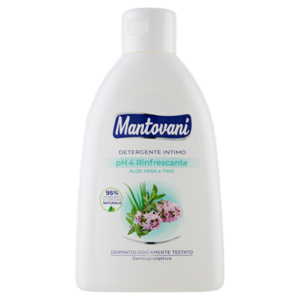 Mantovani Detergente Intimo pH 4 Rinfrescante Aloe Vera e Timo 250 ml