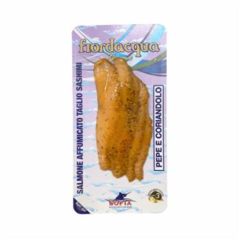 Salmone Affumicato Taglio Sashimi Pepe E Coriandolo Gr 100