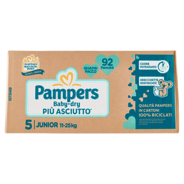Pampers Baby-dry 5 Junior 92 pz