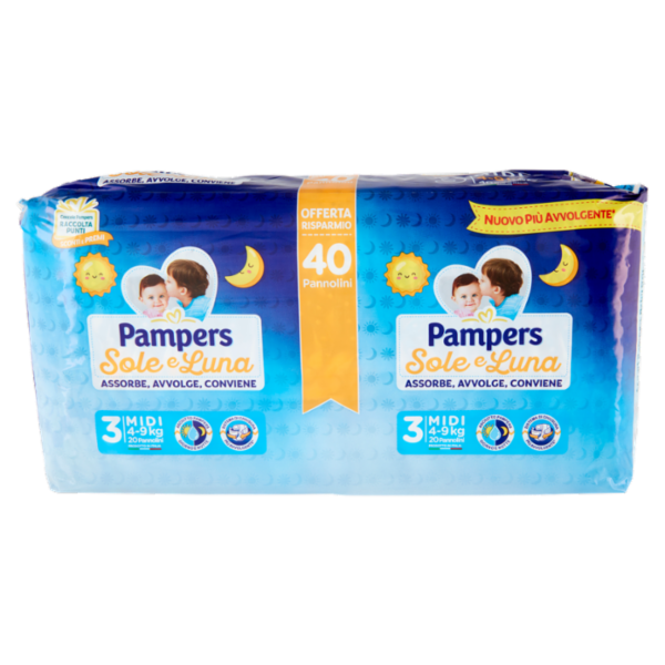 Pampers Sole e Luna Midi 40 pz