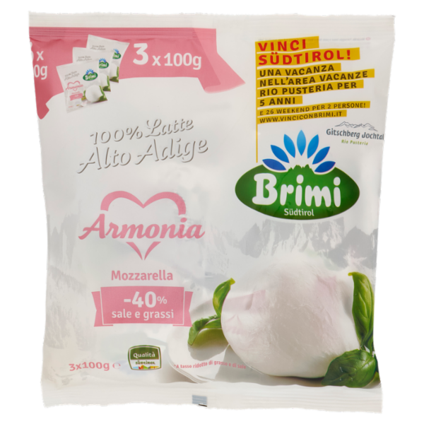 Brimi Armonia Mozzarella -40% sale e grassi 3 x 100 g