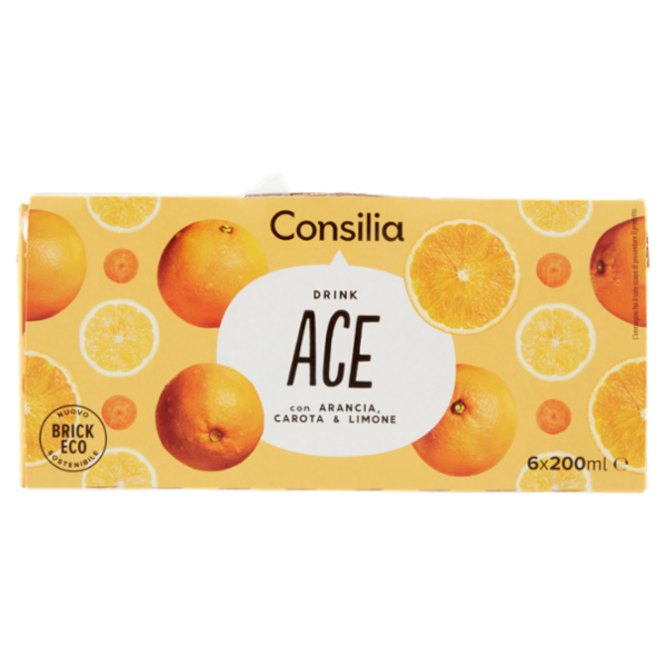 Consilia Drink ACE Arancia, Carota e Limone 6x200 ml