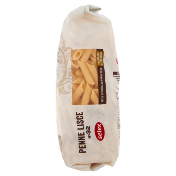 Selex Pasta di Semola Trafilata al Bronzo Penne Lisce 500 g
