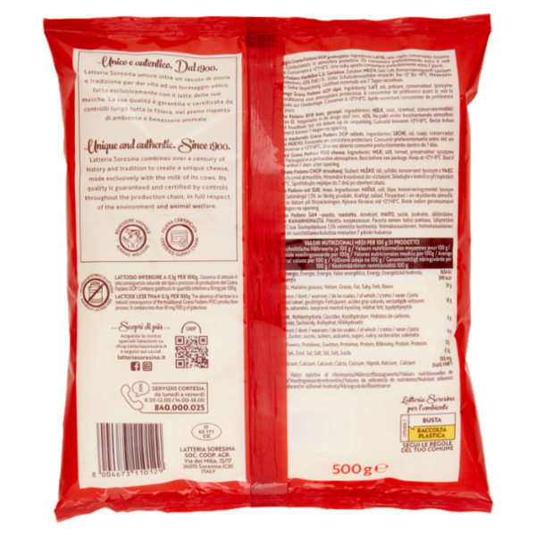 Gran Soresina Grana Padano DOP Grattugiato 500 g