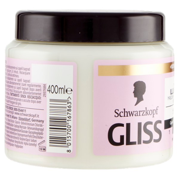 Gliss 4-in-1 Illuminante Maschera Bond-Building per Capelli 400 ml