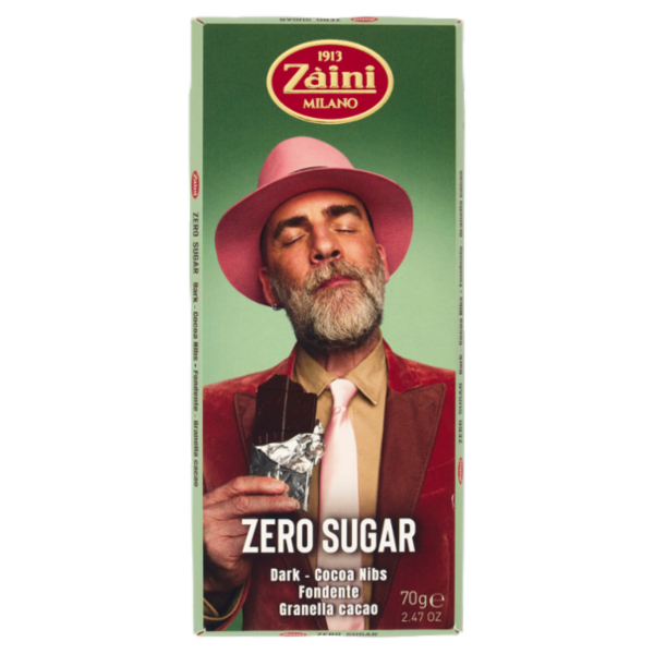 Zàini Zero Sugar Fondente Granella cacao 70 g