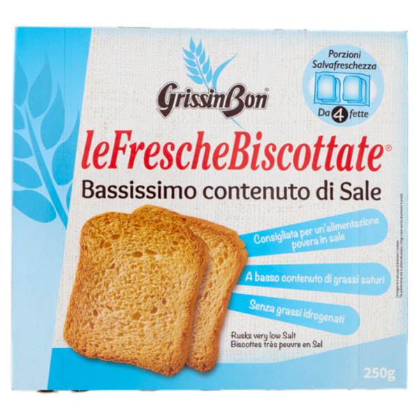 GrissinBon leFrescheBiscottate Bassissimo contenuto di Sale 250 g