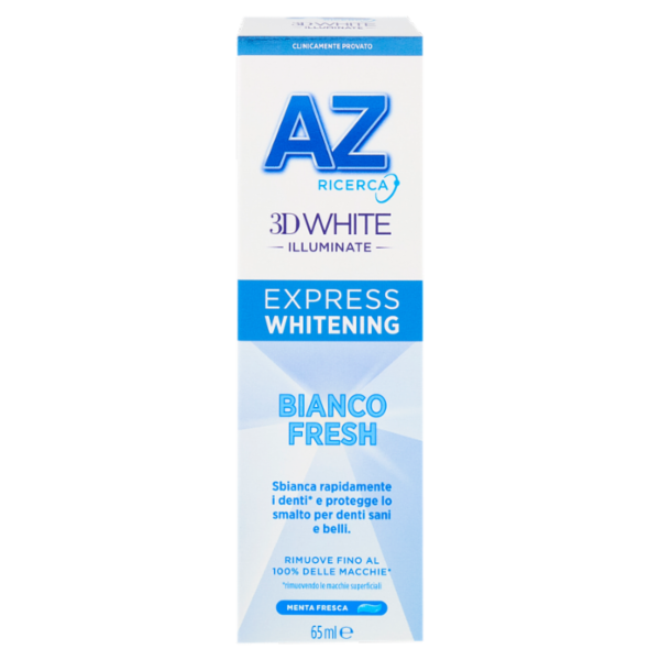 AZ Ricerca Dentifricio 3D White Illuminate Express Whitening Bianco Fresh 65 ml