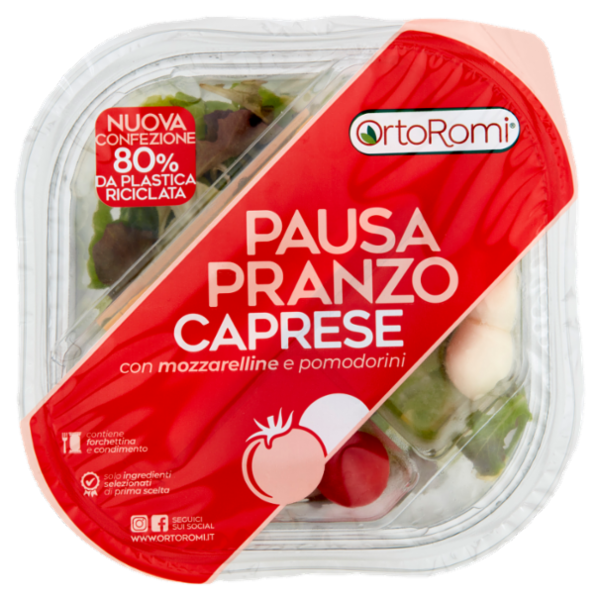 OrtoRomi Pausa Pranzo Caprese con mozzarelline e pomodorini 145 g