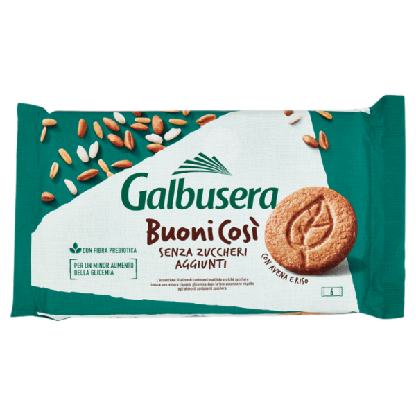 Galbusera BuoniCosi Senza Zuccheri Aggiunti con Avena e Riso 6 x 50 g