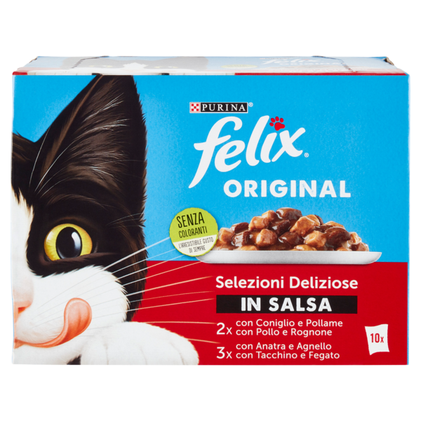 FELIX Original Selezioni Deliziose in Salsa (Coniglio, Pollo, Anatra, Tacchino) 10 x 85 g