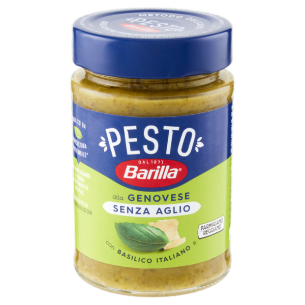 Barilla Pesto alla Genovese senza Aglio Condimento e Sugo per Pasta 190 g