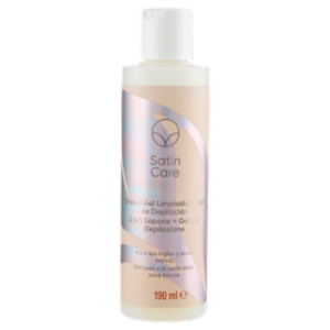 Satin Care 2 In 1 Sapone + Gel Per Depilazione Per i Peli e La Pelle Delle Zone Intime 190 Ml