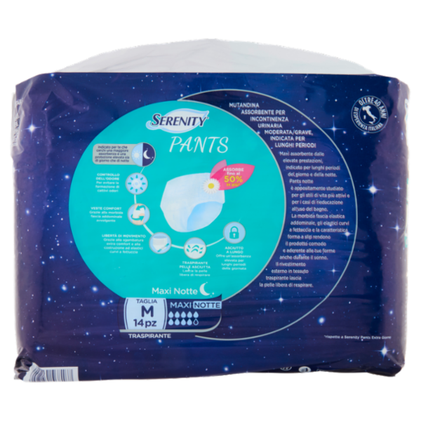 Serenity Pants Maxi Notte Traspirante Taglia M 14 pz