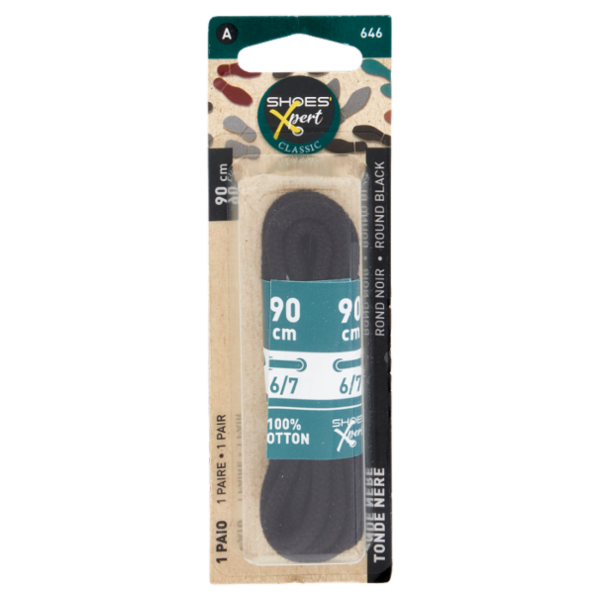 Shoes'Xpert Classic Tonde Nere 90cm 6/7 1 Paio