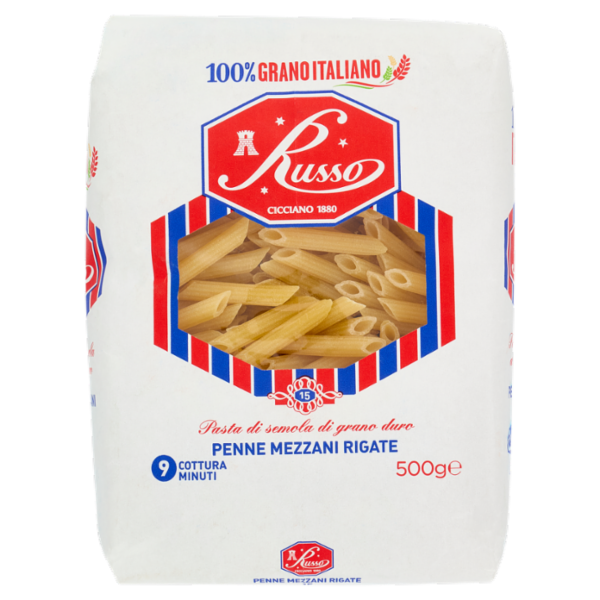 Russo Penne Mezzani Rigate 15 500 g
