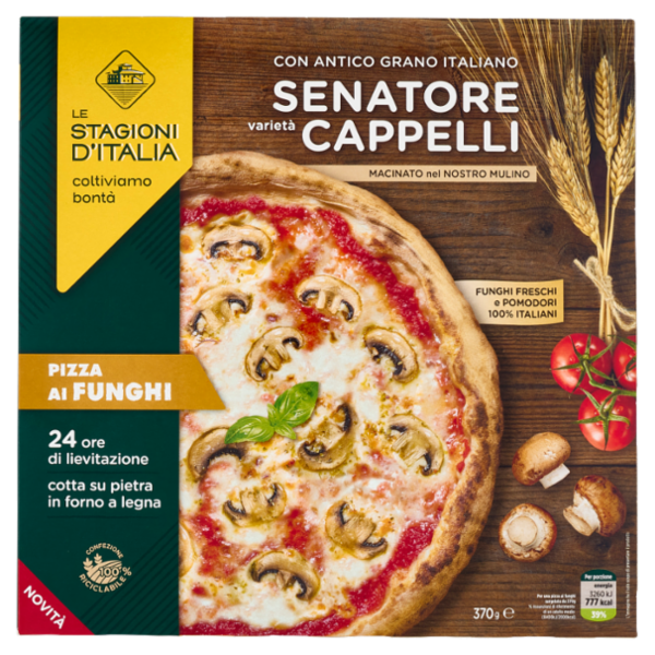 Le Stagioni d'Italia Pizza ai Funghi Senatore varietà Cappelli 370 g