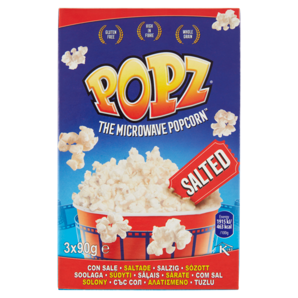 Popz the Microwave Popcorn con Sale 3 x 90 g
