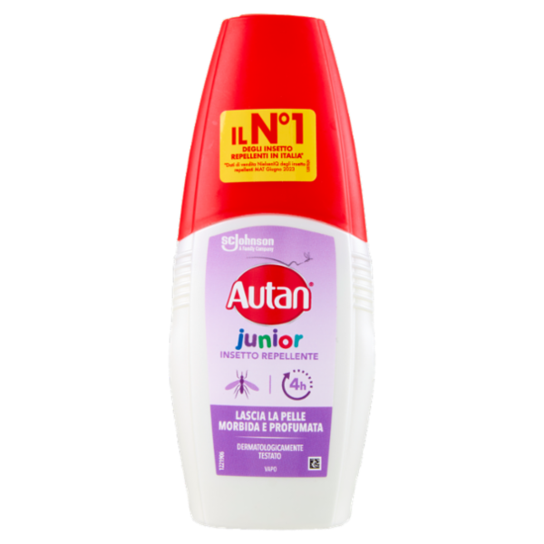 Autan Junior Vapo per Bambini Oltre 2 Anni Insetto Repellente e Antizanzare Tigre e Comuni, 100ml
