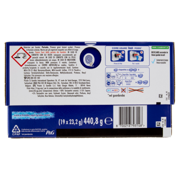 Dash Power Pods Detersivo Lavatrice Capsule + Tocco Lenor Oro e Fiori di Vaniglia, 19 Lavaggi 440,8g