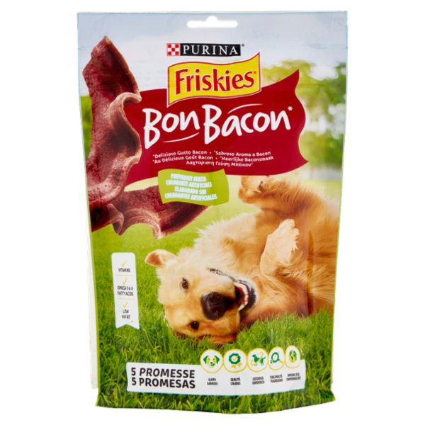 PURINA FRISKIES Bon Bacon Snack cane al gusto di Bacon busta 120 g