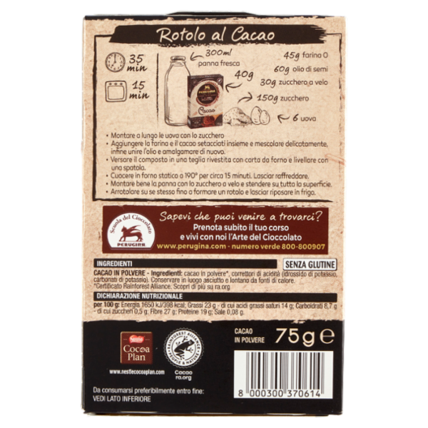 PERUGINA Extra Dark Cacao Amaro in Polvere 75g