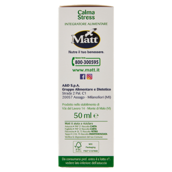 Matt Erboristeria Calma Stress 50 ml