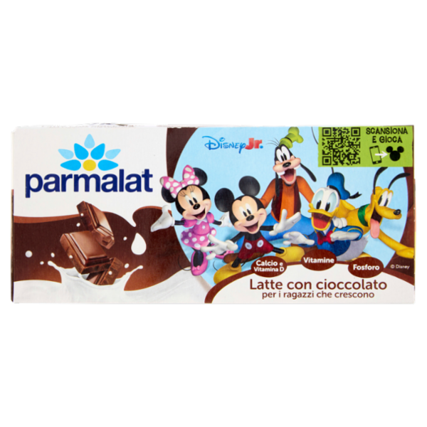 parmalat Latte con cioccolato per i ragazzi che crescono Disney Jr. 3 x 200 ml