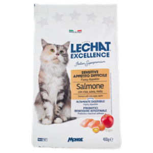 Le Chat Excellence Sensitive Appetito Difficile Salmone Con Riso, Uova, Mela 400 g