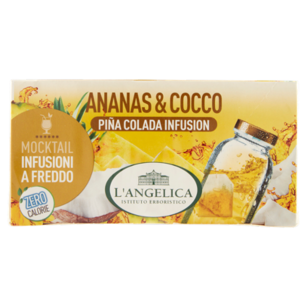 L'Angelica Mocktail Infusioni a Freddo Ananas & Cocco Piña Colada Infusion 18 Filtri 36 g