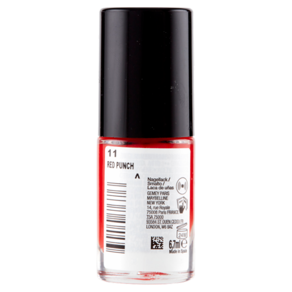 Maybelline New York Fast Gel Smalto Effetto Gel Asciugatura Veloce, 11 Red Punch, 7 ml