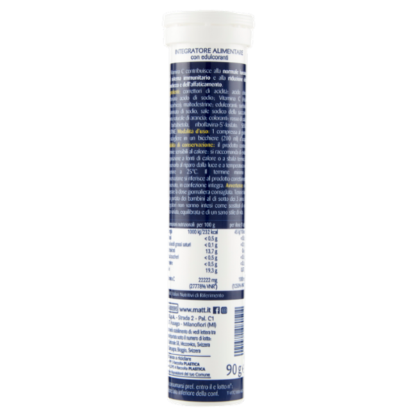 Matt Benessere Difesa Vit C 20 compresse effervescenti 90 g
